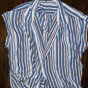 Sleeveless button down